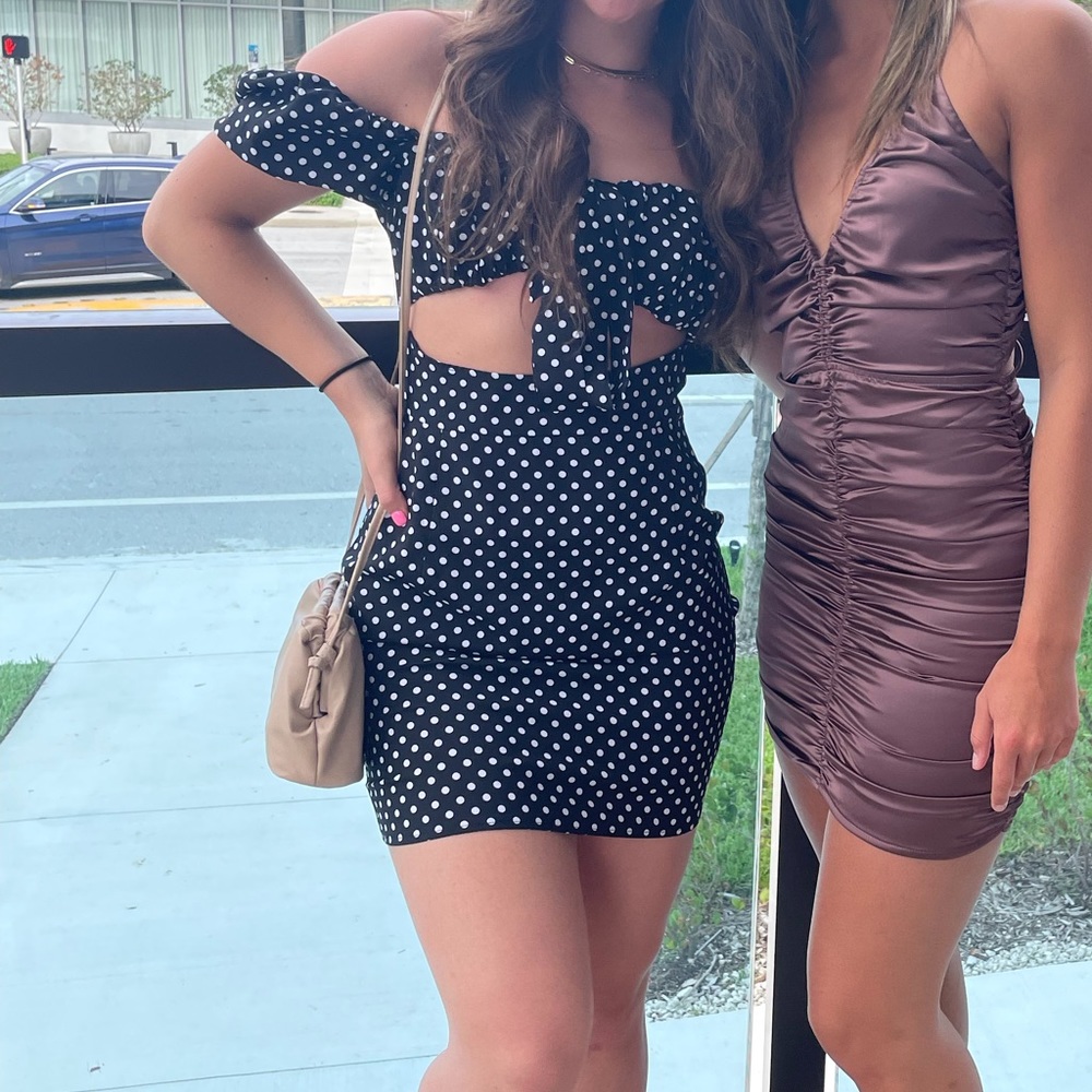 PrettyLittleThing Polka Dot Mini Dress